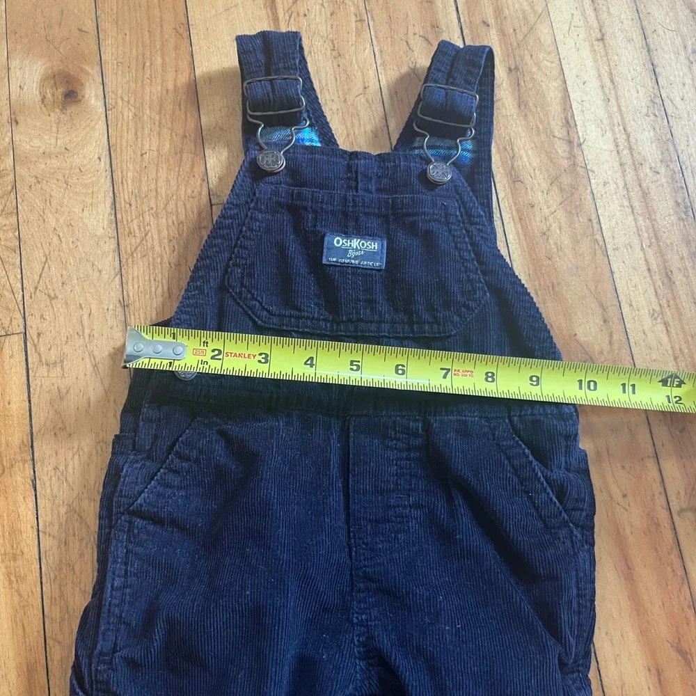 OshKosh B'gosh VestPak Navy Blue Corduroy Overalls Kids 6-9 Months
